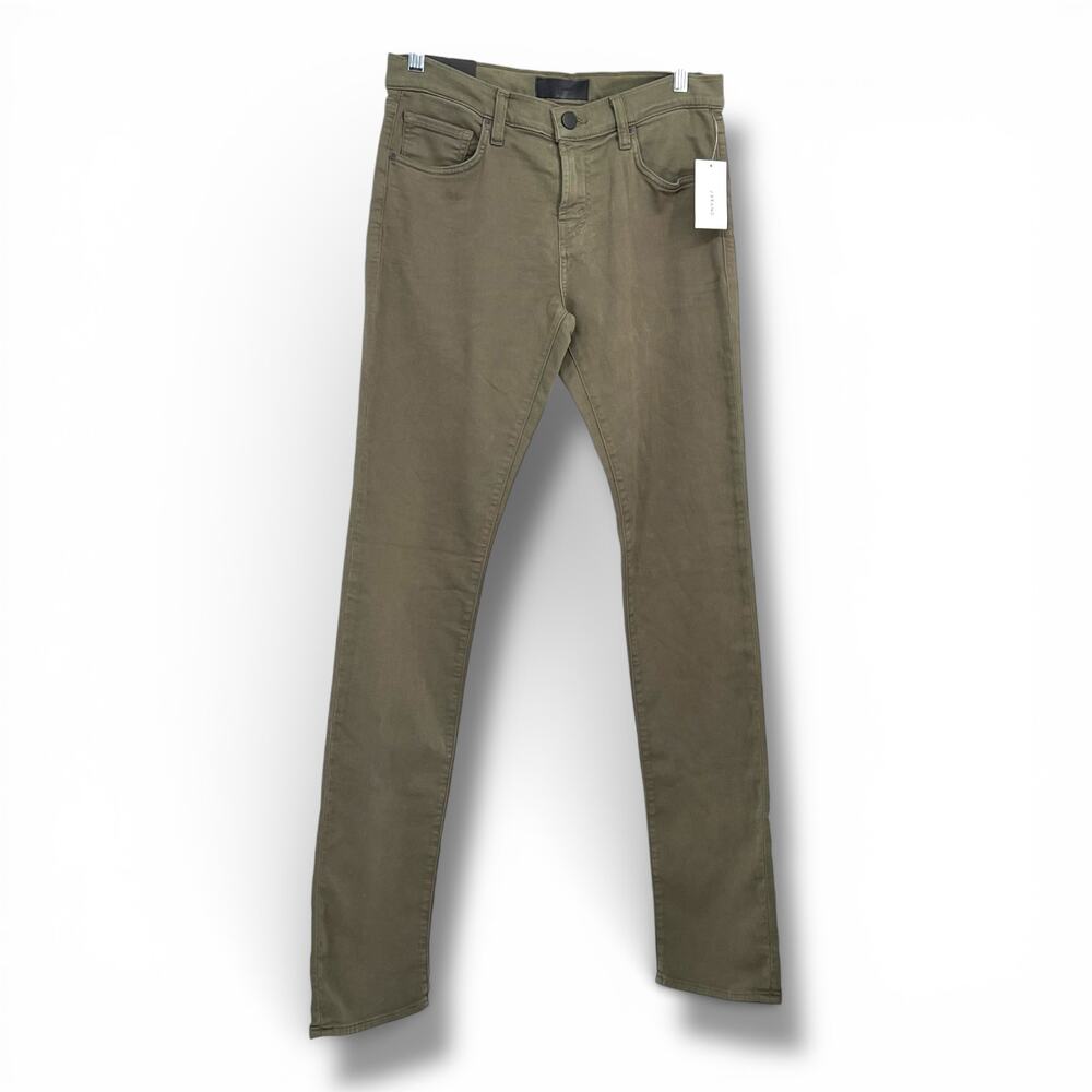 NEW!  J BRAND Keckley Army Green Mid-rise Straight 5 Pocket Jeans 30  Stretch